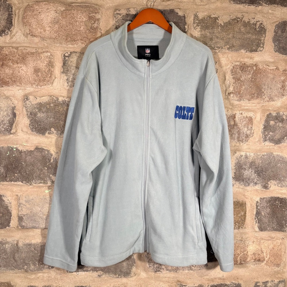 NFL Pro Line Indianapolis Colts Fleece Jacket Light Blue 3XL Full Zip NFL Logo